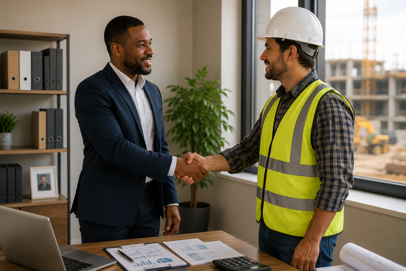 professional partnership in modern office